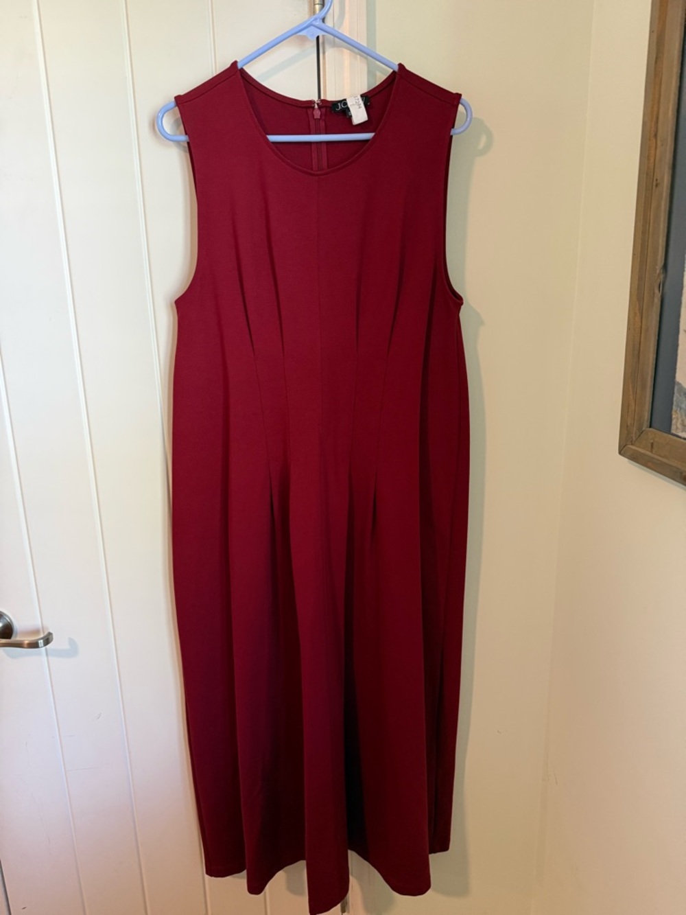 JCrew Sleeveless Midi Dress - Burgundy